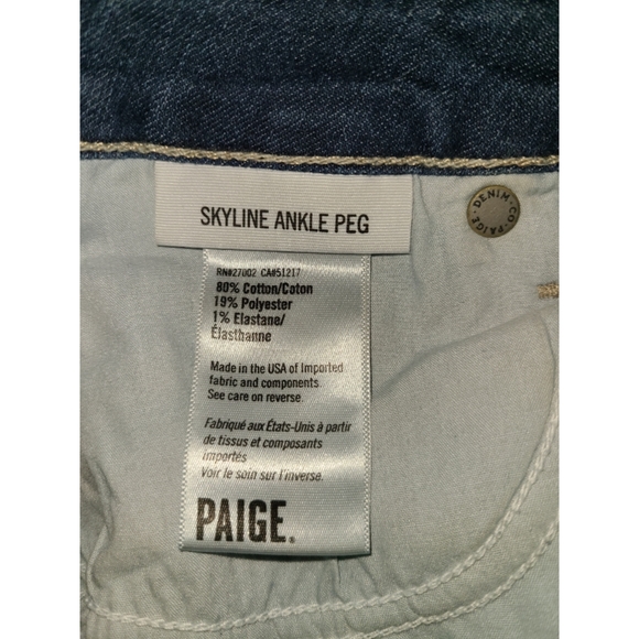 PAIGE SKYLINE ANKLE PEG IN REYNOLDS  SIZE 28 - Picture 7 of 8